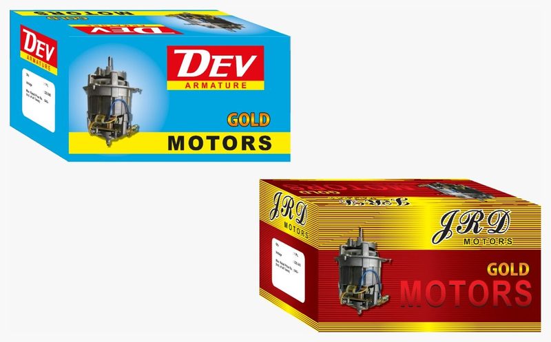 DEV and JRD motor cartons printed by Balaji Grapics, Erode